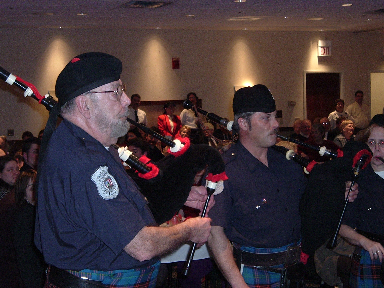 P/M Fred Lewis, P/Sgt Tony Ferretti, Muskegon Police Pipes & Drums